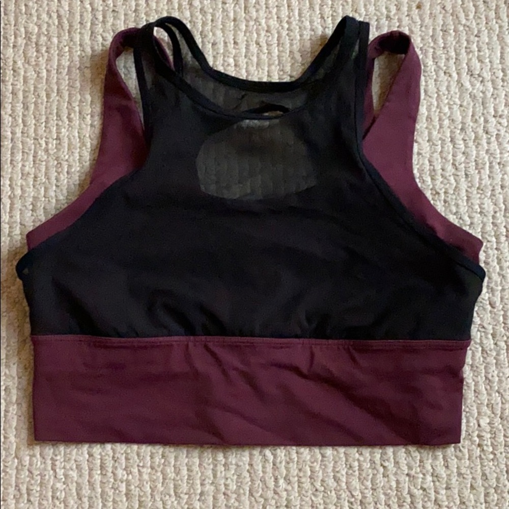Lululemon long line two layer mesh sports bra